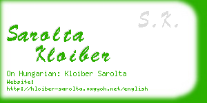 sarolta kloiber business card